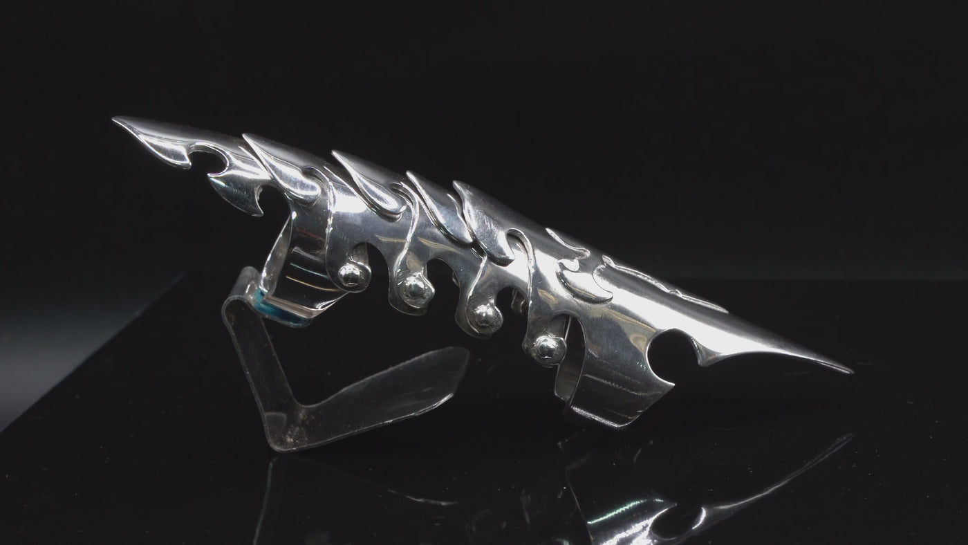 Articulated Armour Ring - .925 sterling silver