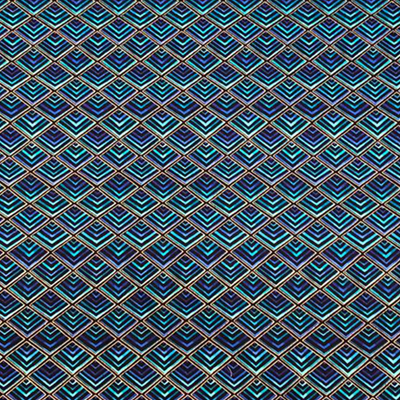 Peacock Diamond Geo Design Bandana  100% Cotton