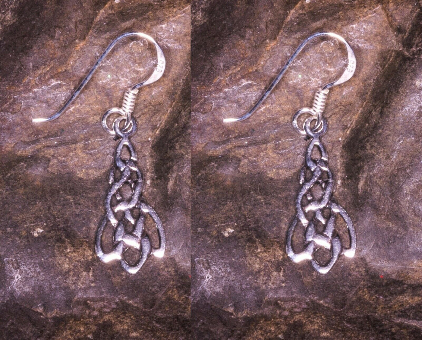 Celtic Knotwork Tear Drop earrings - .925 sterling silver