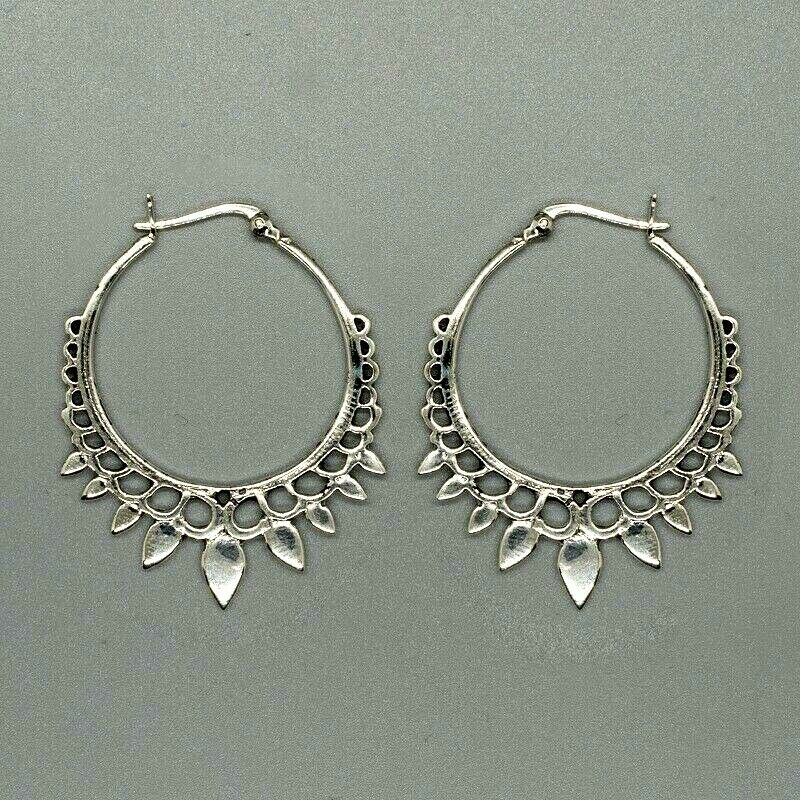 Creole hoop earrings - .925 sterling silver