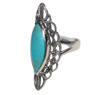 Turquoise Ring - 925 Sterling Silver