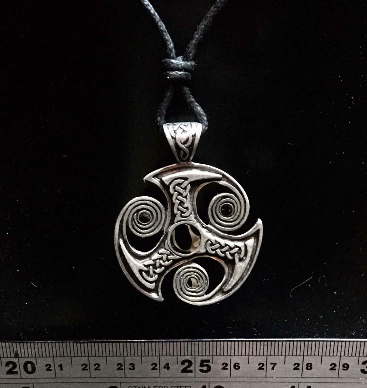 Celtic Knotwork Swirl Pendant - Pewter or Bronze