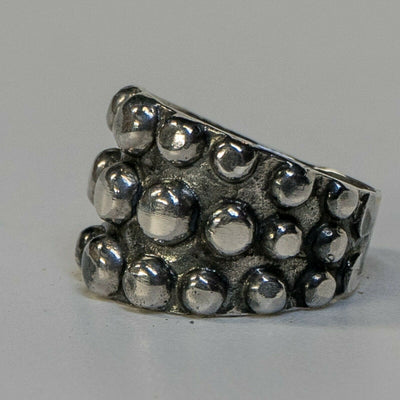Bubbles Dots Chunky Ring - 925 solid sterling silver