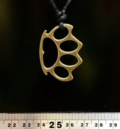 Duster Pewter Bronze Pendant Goth Biker Adjustable Cord Necklace