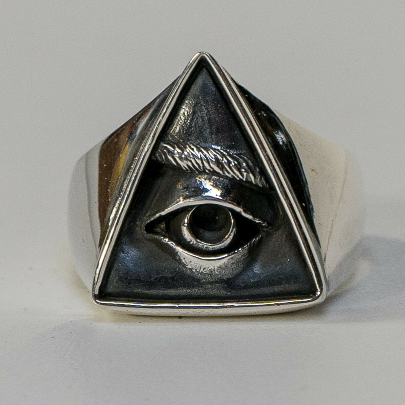 Illuminati Ring All Seeing Eye  .925 sterling silver