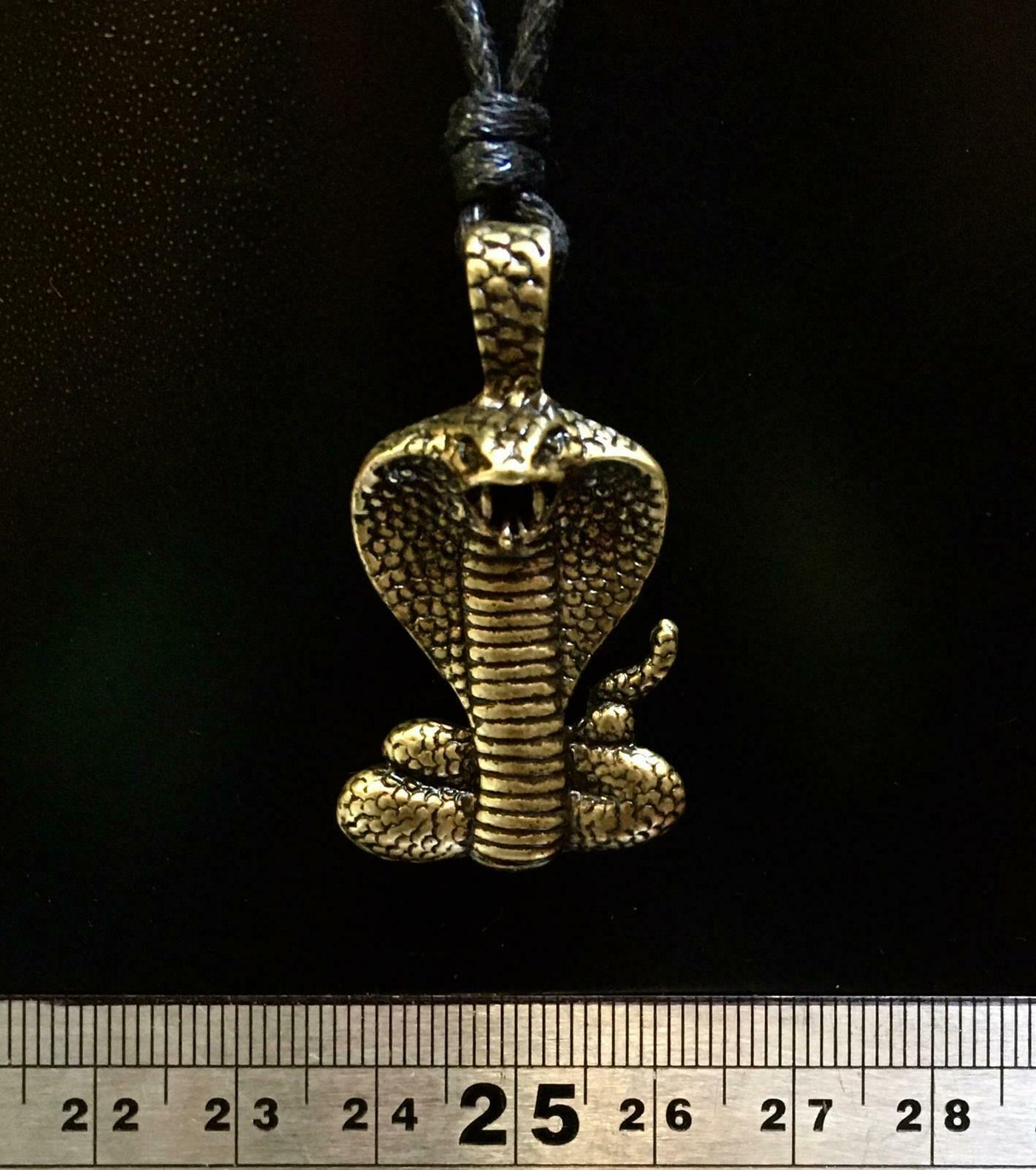 Cobra Snake Pendant - Pewter or Bronze