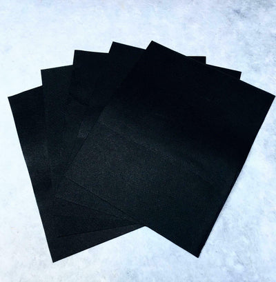 Black Heavy Thick Mulberry Paper - A5 Sheets x 10