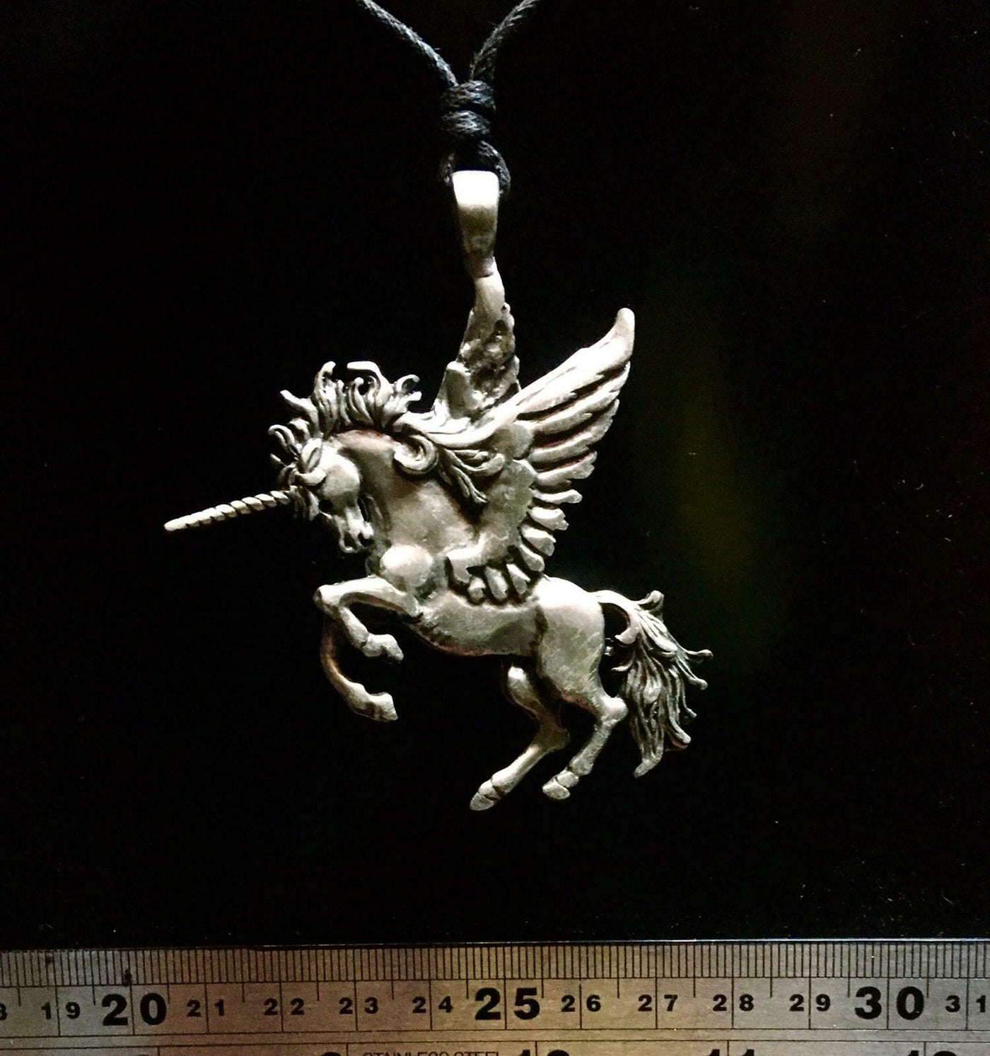 Unicorn Pewter Bronze Pendant Viking Odin Celtic Necklace Fairy Horse Magical