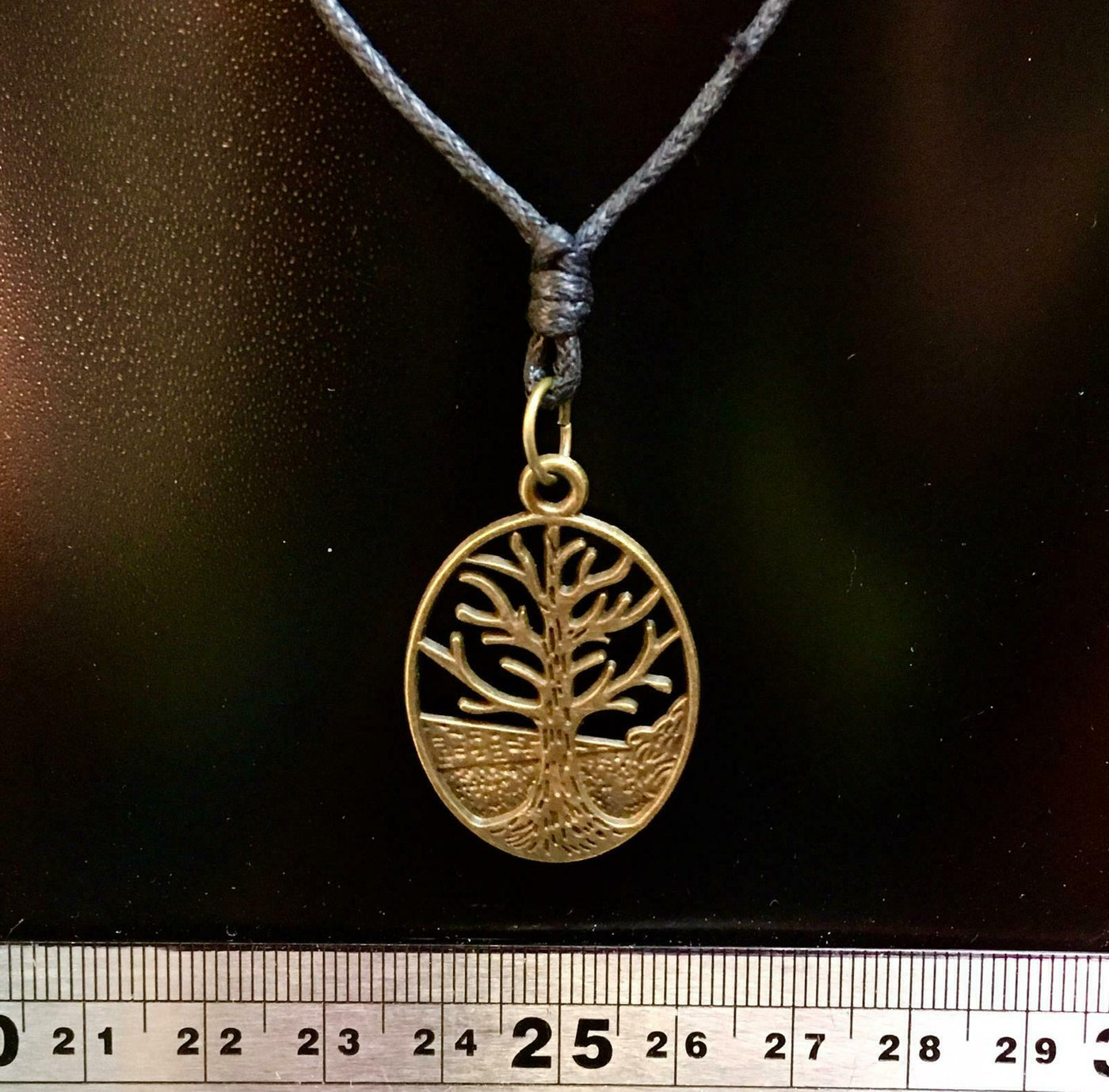 Tree of Life in Oval Bronzed Pendant Gothic Biker adjustable Celtic Pagan Symbol
