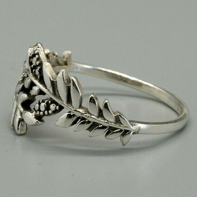 Laurel Leaf Ring .925 sterling silver  Sizes O-V