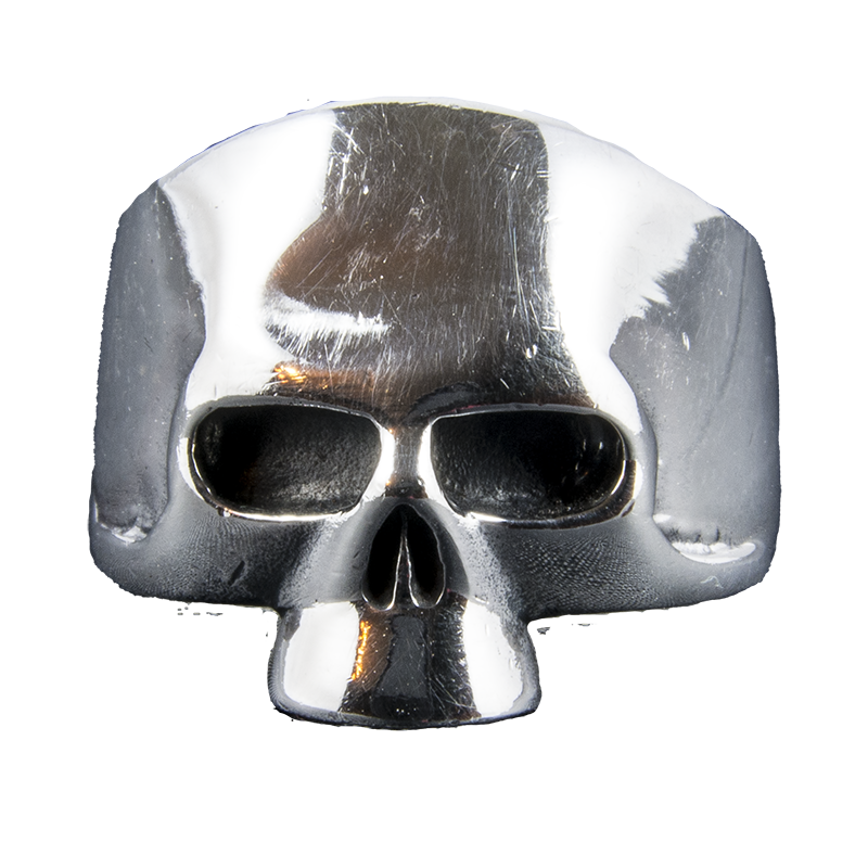 Keith Skull Ring .925 sterling silver polished Biker Heavy Metal feeanddave