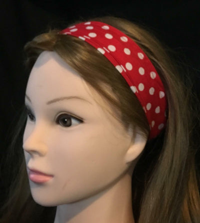 Polka Dot Wide Cotton Hair Head Band Biker Ladies Fashion Bandana feeanddave