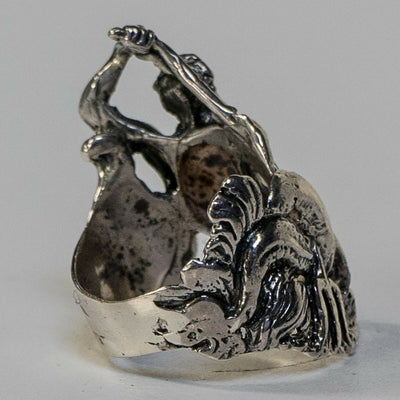 Poseidon Ring 925 silver Biker Gothic Neptune Steampunk Greek God feeanddave