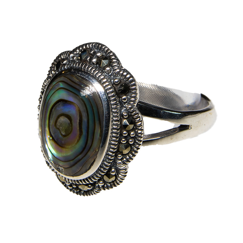 Paua Shell/Abalone Ring - 925 Sterling Silver