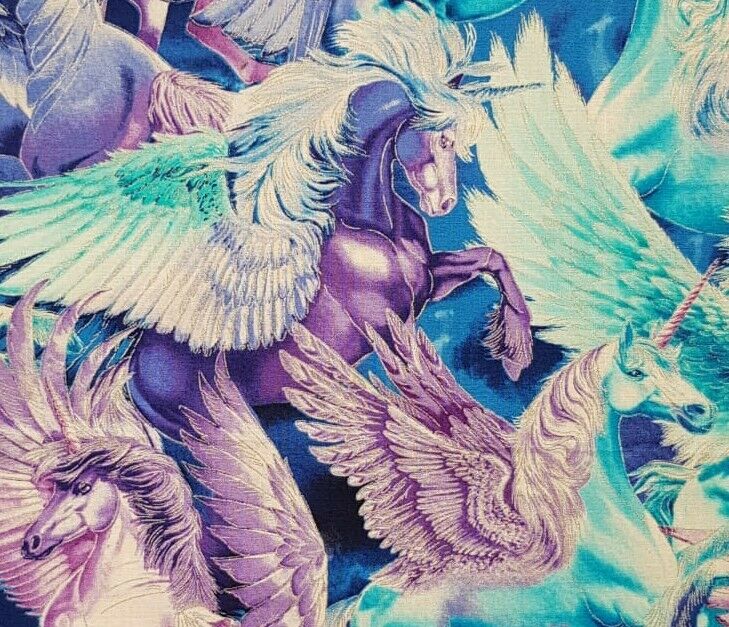 Pegasus & Unicorn 100% Cotton Fabric