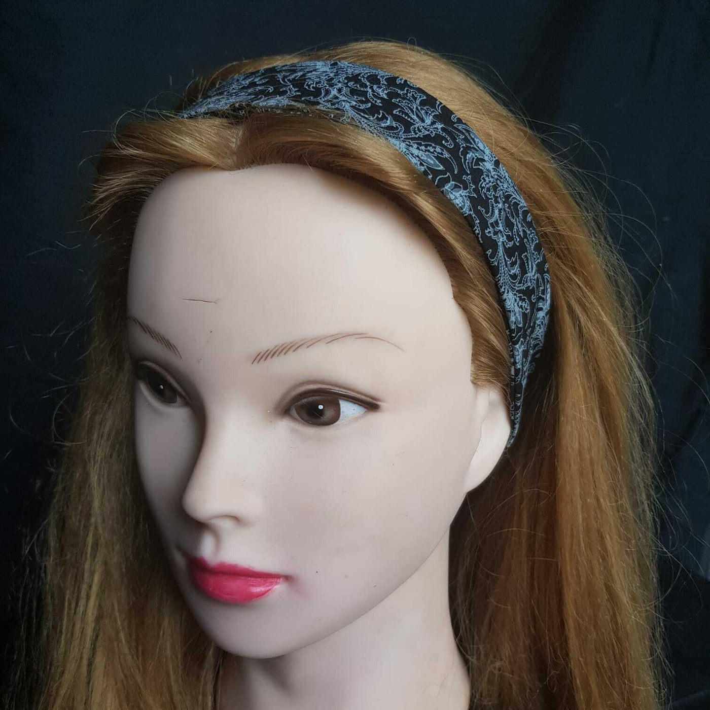 Floral monochrome Wide Hair Band Head Headband Ladies ideal chemo head wear