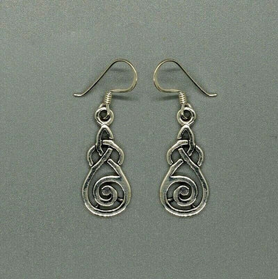 Celtic Knotwork drop earrings - .925 sterling silver