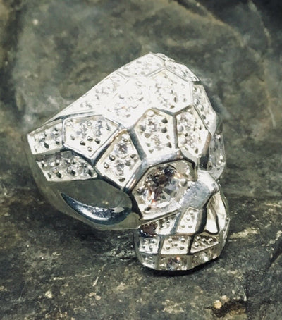 Cubic Zirconia Skull Ring .925  Size V