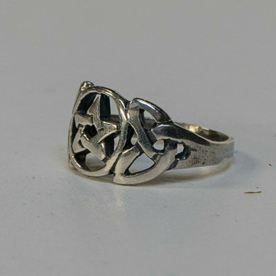 Pentagram Celtic Knotwork Ring 925 Sterling Silver