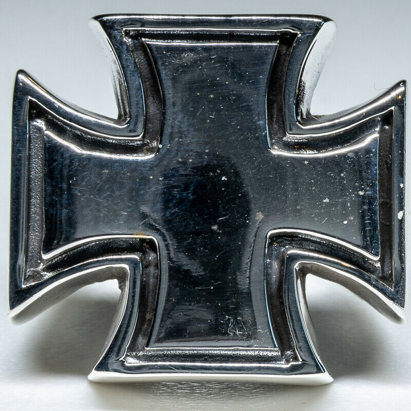 Iron Cross 925 silver Ring Maltese Schwartz Celtic Biker Gothic feeanddave