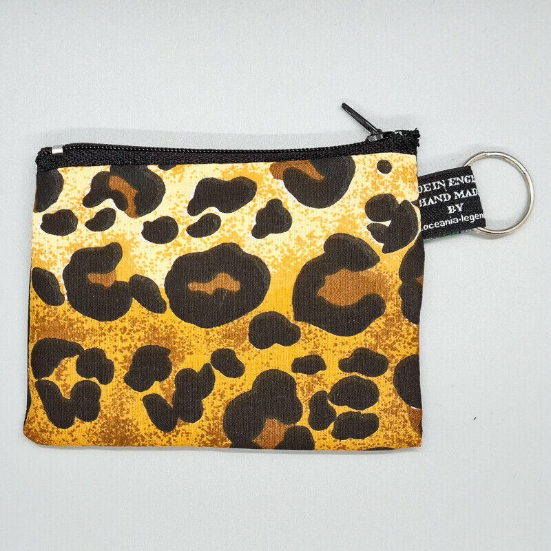 Leopard Print Pink Ribbon Heart Coin Purse Cash Money Wallet Cotton Xmas Gift