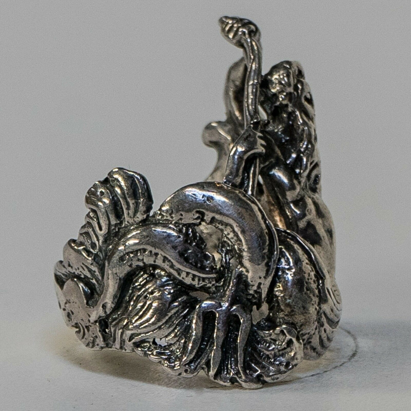 Poseidon Ring 925 silver Biker Gothic Neptune Steampunk Greek God feeanddave