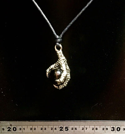 Dragon Eagle Claw Pewter Marble Stone Jewel Pendant Celtic Biker Necklace
