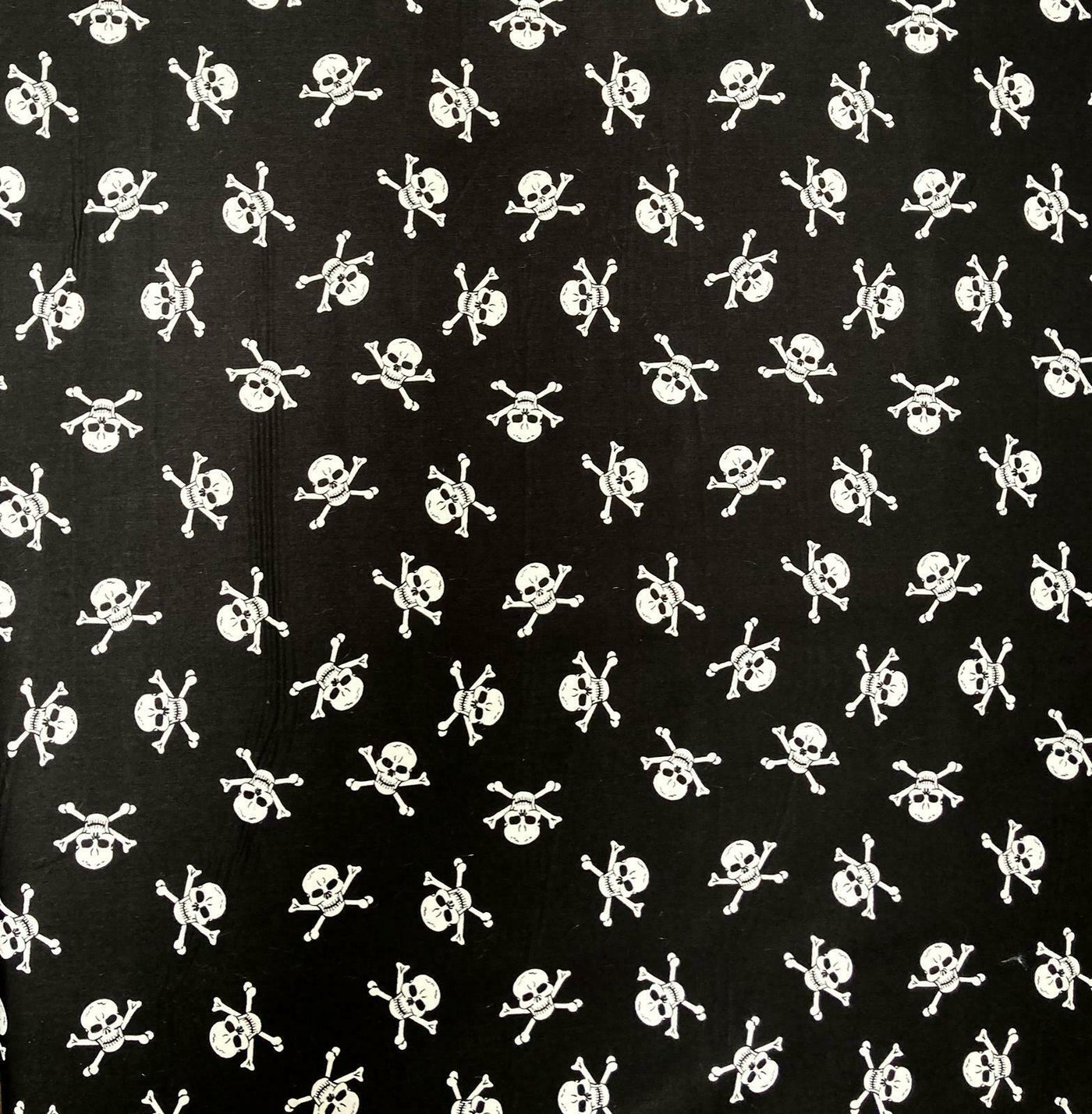 Skull & Crossbones Pirate Rose & Hubble Cotton Fabric for Face Masks