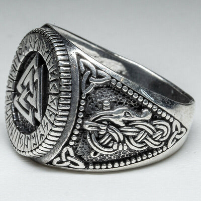 Odin Signet Ring 925 sterling silver Ring
