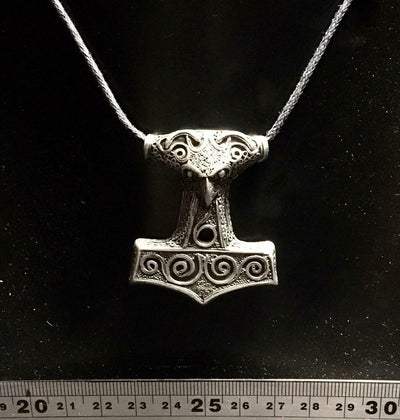 Thors Hammer Pewter Pendant Viking Odin Thor Symbol Celtic Pagan Necklace