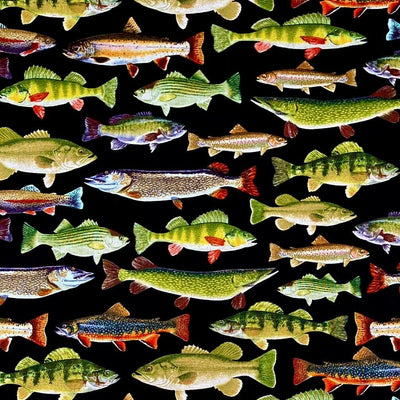 Shoal of Fish  - Timeless  Treasures -100% Cotton Fabric