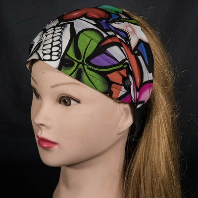 Skull Street Graffiti Elasticated Headband