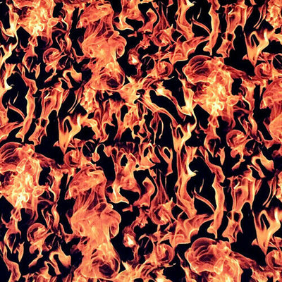 Half Mt Dragon Fire Flames Timeless Treasures Fabric for Face Masks Apparel