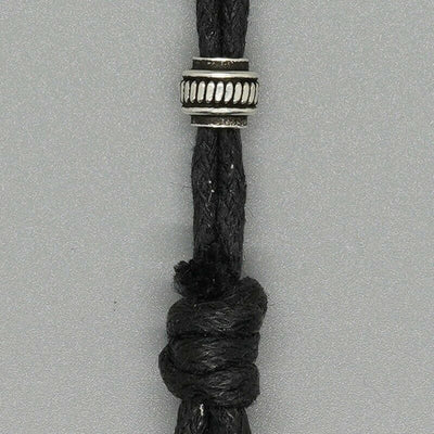 Rope Design Beard Dreadlock Ring - .925 Sterling Silver