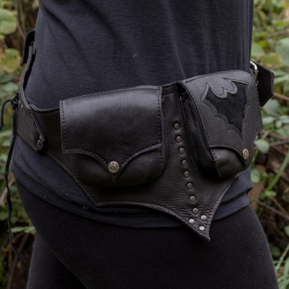 Leather Batman Pouch Pocket Utility Belt Tactical Army Biker Hip Boho Festival