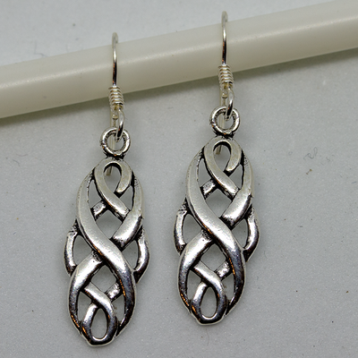Celtic Knotwork Dropper earrings - .925 sterling silver