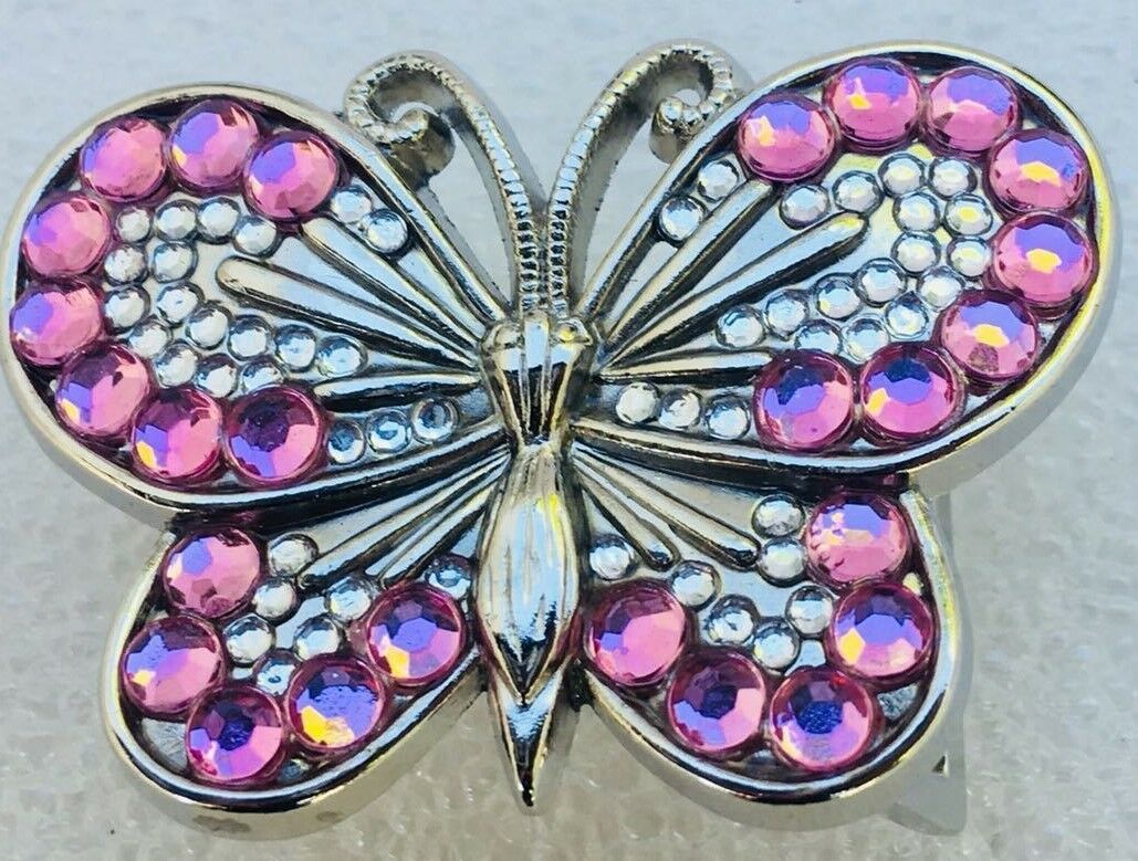 Butterfly Diamante Belt Buckle
