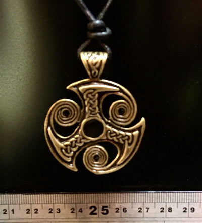 Celtic Knotwork Swirl Pendant - Pewter or Bronze