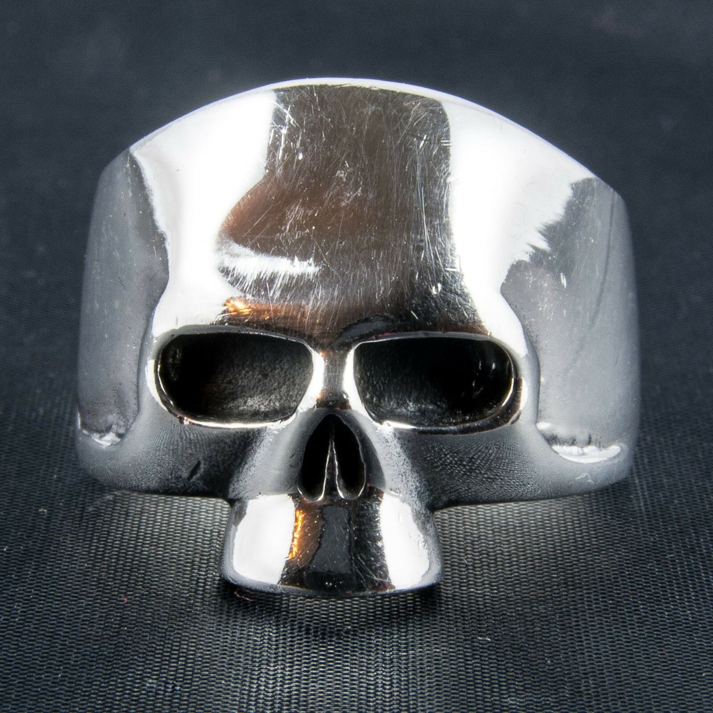Keith Skull Ring .925 sterling silver polished Biker Heavy Metal feeanddave