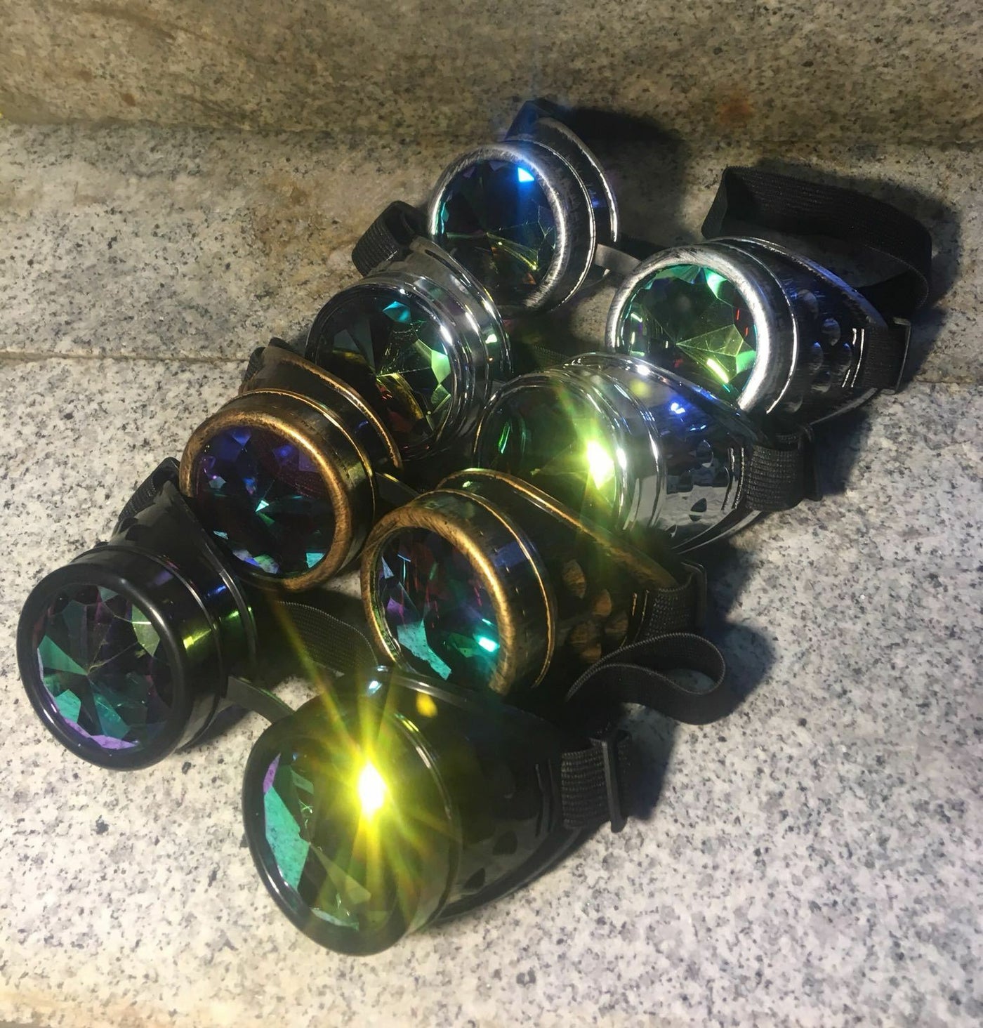 Steampunk Vintage Retro Cyber Diesel Kaleidoscope Goggles Victorian
