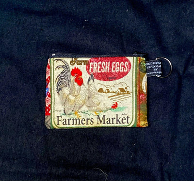 Farmers Market Small holder Poultry Handmade Coin Purse Cash Money Wallet Cotton