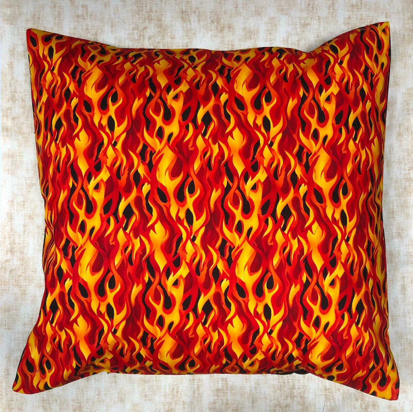 Flames Fire Cushion Cover Case fits 18"x18" Timeless Treasures 100% Cotton