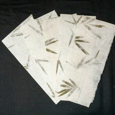 Handmade Mulberry Paper A4, A5 sheets art craft decoupage bamboo leaves