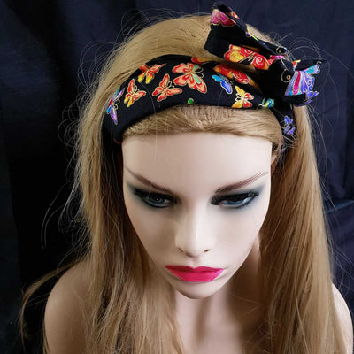 Butterfly Wired Headband - Timeless Treasures - 100% Cotton