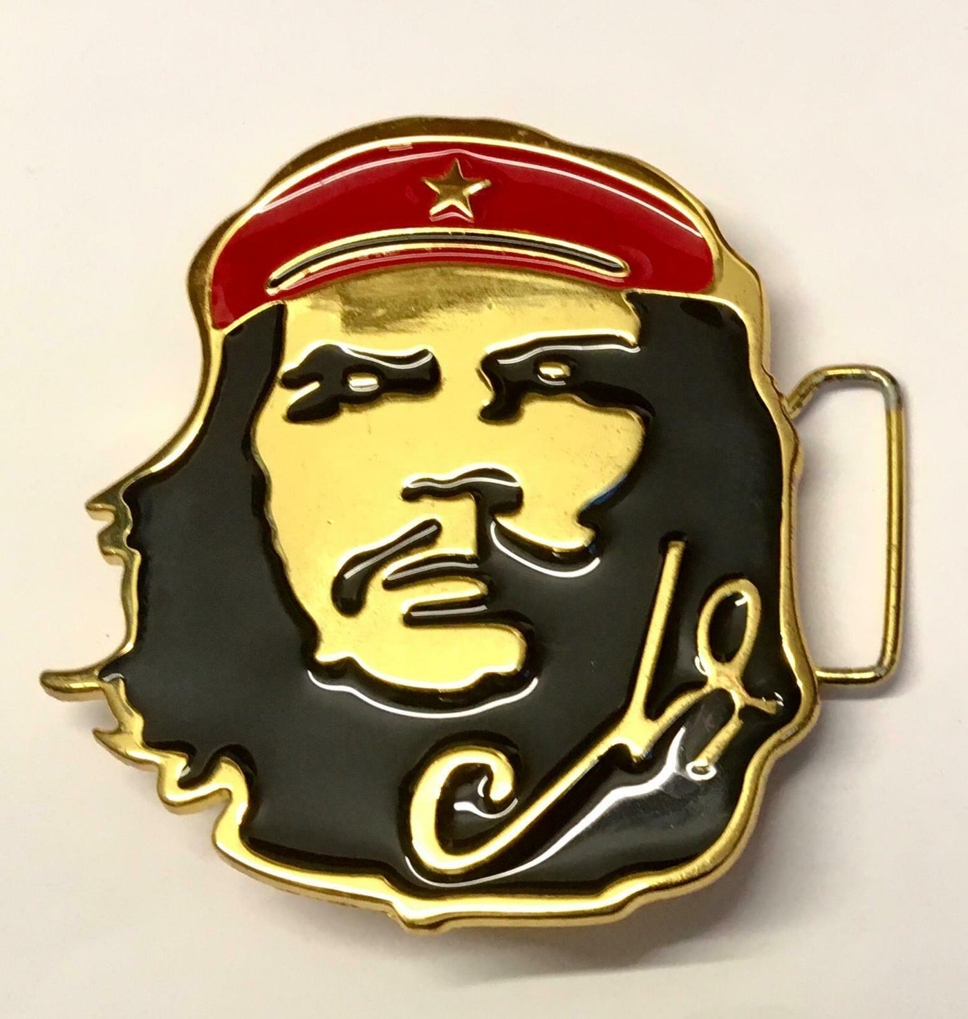 Che Guevara Belt Buckle- gold enameled