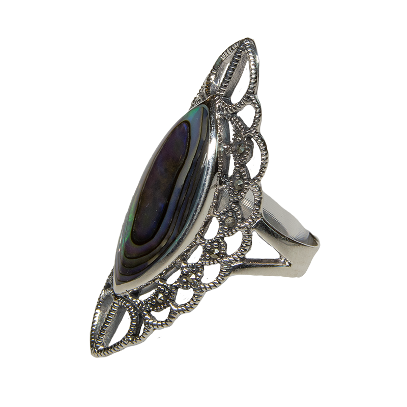 Paua Shell/Abalone  925 Sterling Silver Ring