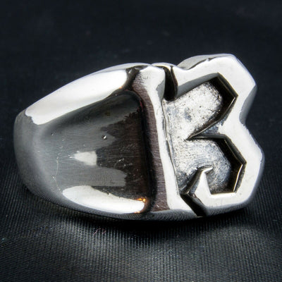 Chunky Lucky 13 Ring - .925 sterling silver