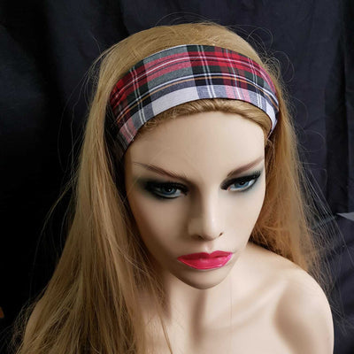 Tartan Hogmanay Scottish Clan Wired Headband Hair Band Rockabilly Retro Scarf