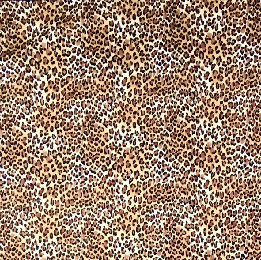 Half Metre Leopard Print 100% Cotton Fabric Timeless Treasures ideal for masks