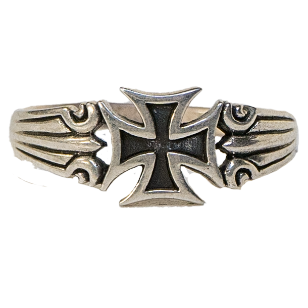Iron Cross Maltese Ring 925 silver Metal Biker Gothic Punk